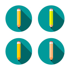 set of pencils icons