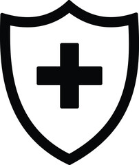 Fototapeta premium hospital and medical icon shield and protection