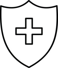 hospital and medical icon shield and protection