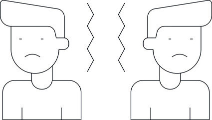 friendship icon angry  and irritated