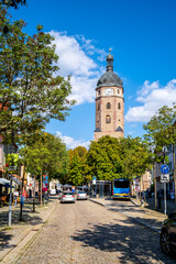 Naklejka premium Sankt Jacobi Kirche, Marktplatz, Sangerhausen, Deutschland 