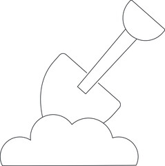 farming icon shovel and garden