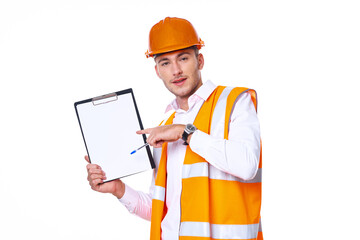 Engineer with documents working form of professionals