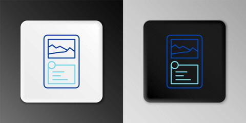 Line Card game collection icon isolated on grey background. Fantasy ui kit with magic items. Colorful outline concept. Vector