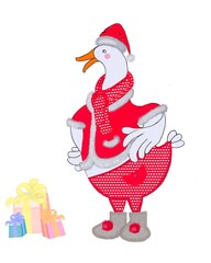 New Year's goose, duck. A day of gifts and celebration.