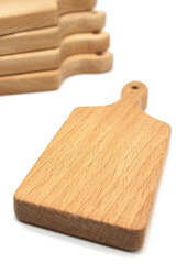 Isolated photos of cutting kitchen boards