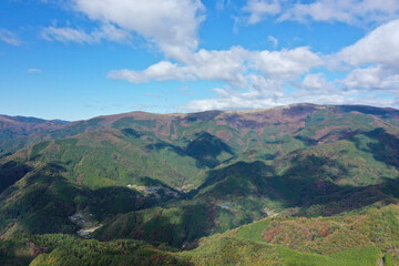 Fototapeta na wymiar 高知県津野町　秋の天狗高原の風景