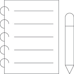 education icon note book and write