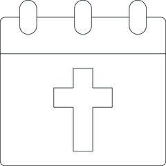 Fototapeta premium easter icon calender and date