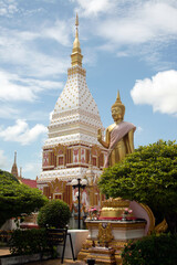 Phra That Renu looks like a square chedi. which is modeled from Phra That Phanom but smaller And...