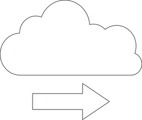 cloud computing icon sync and arrows