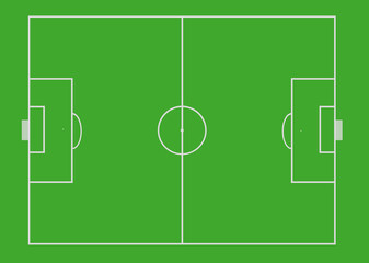 Soccer field drawing. vector illustration