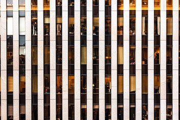 Facade of a multi-storey office building in Manhattan