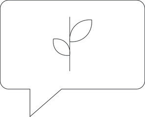 agriculture icon speech bubble and message