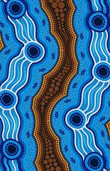 Aboriginal Design River Artwork