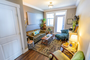 Fragment of interior design of a luxury boutique living room
