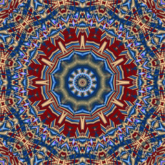 Fototapeta premium 3d effect - abstract mandala style pattern