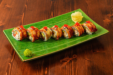 Sushi dish ready to serve