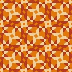 Rounded abstract seamless pattern - accent for any surfaces.