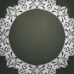 A dark green color brochure with an antique white pattern for your congratulations.