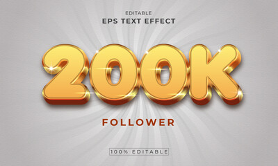 Golden Luxury 200k editable 3d text effect