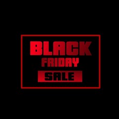 black friday discount banner and red black and yellow illustration