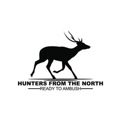 A simple deer silhouette logo