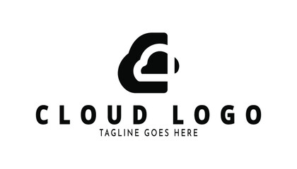 Cloud logo inspiration vector element. Cloud vector logo design element template. Tech storage brand company logo template. Letter c design.