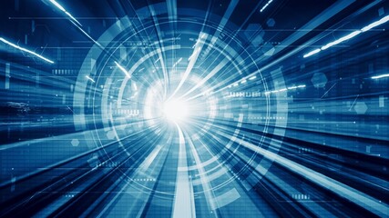 Digital data flow on road in concept of cyber global communication and coding with graphic creating...