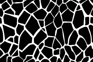 Giraffe seamless pattern. Safari animal skin print. Neutral wool colors, decorative texture for fabric, textiles. Camouflage fashion print. Vector illustration - obrazy, fototapety, plakaty