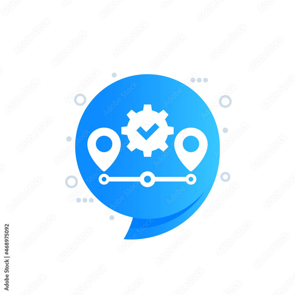 Poster logistics optimization icon for web