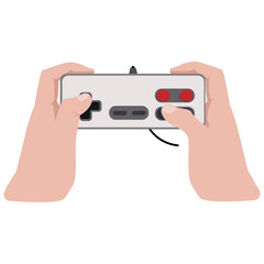 hand holding video game controller