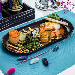 Dish served on the table