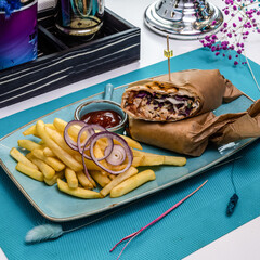 Dish served on the table