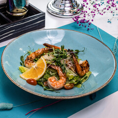 Dish served on the table