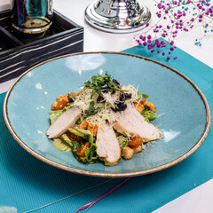 Dish served on the table