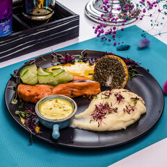 Dish served on the table