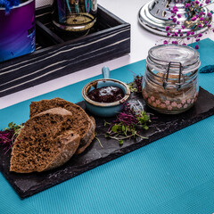 Dish served on the table