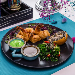 Dish served on the table