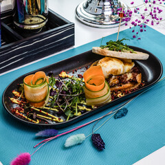 Dish served on the table