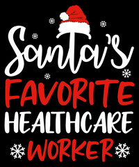 Fototapeta na wymiar Santa's Favorite Healthcare Worker