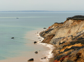 Beach on Martha's Vineyard during light storm