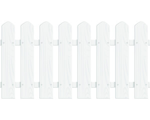 White wooden fence isolated on a white background