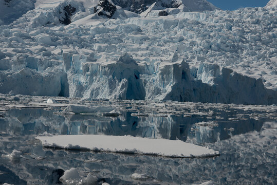 Beautiful view of icebergs in Antarctica
