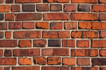 Obraz premium Orange brickwork background.