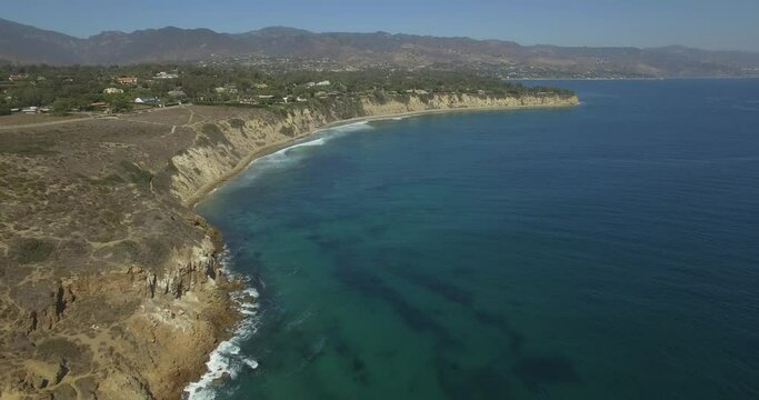 Aerials Malibu Paradise Cove Beach, California Rocky Coastline Zuma beach
