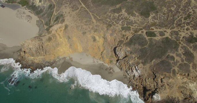 Aerials Malibu Paradise Cove Beach, California Rocky Coastline Zuma beach
