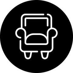 Fototapeta premium armchair glyph icon