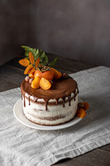 chocolate cake on a plate