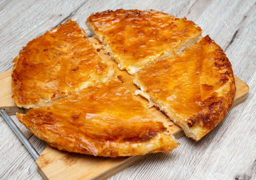 homemade burek with cheese on a plate